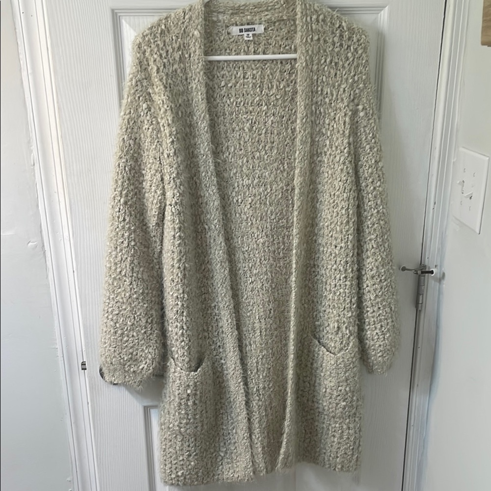 Cozy Cream Open-Front Sweater